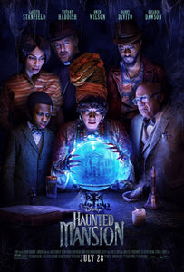 An original movie poster for the Disney 2023 film Haunted Mansion