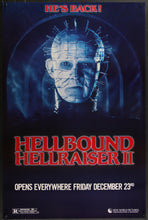 Load image into Gallery viewer, An original movie poster for the horror sequel Hellbound Hellraiser II / 2