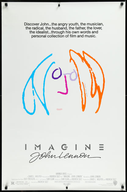 An original movie poster from the John Lennon film Imagine