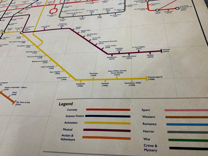 The Film Fan's Movie Map (Framed)