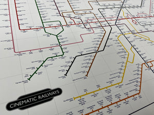 The Film Fan's Movie Map (Framed)