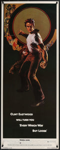 An original movie poster for the Clint Eastwood film Every Which Way But Loose with artwork by Bob Peak
