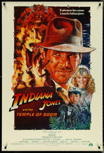 Load image into Gallery viewer, An original movie poster for the film Indiana Jones and the Temple of DoomAn original movie poster for the film Indiana Jones and Temple of Doom