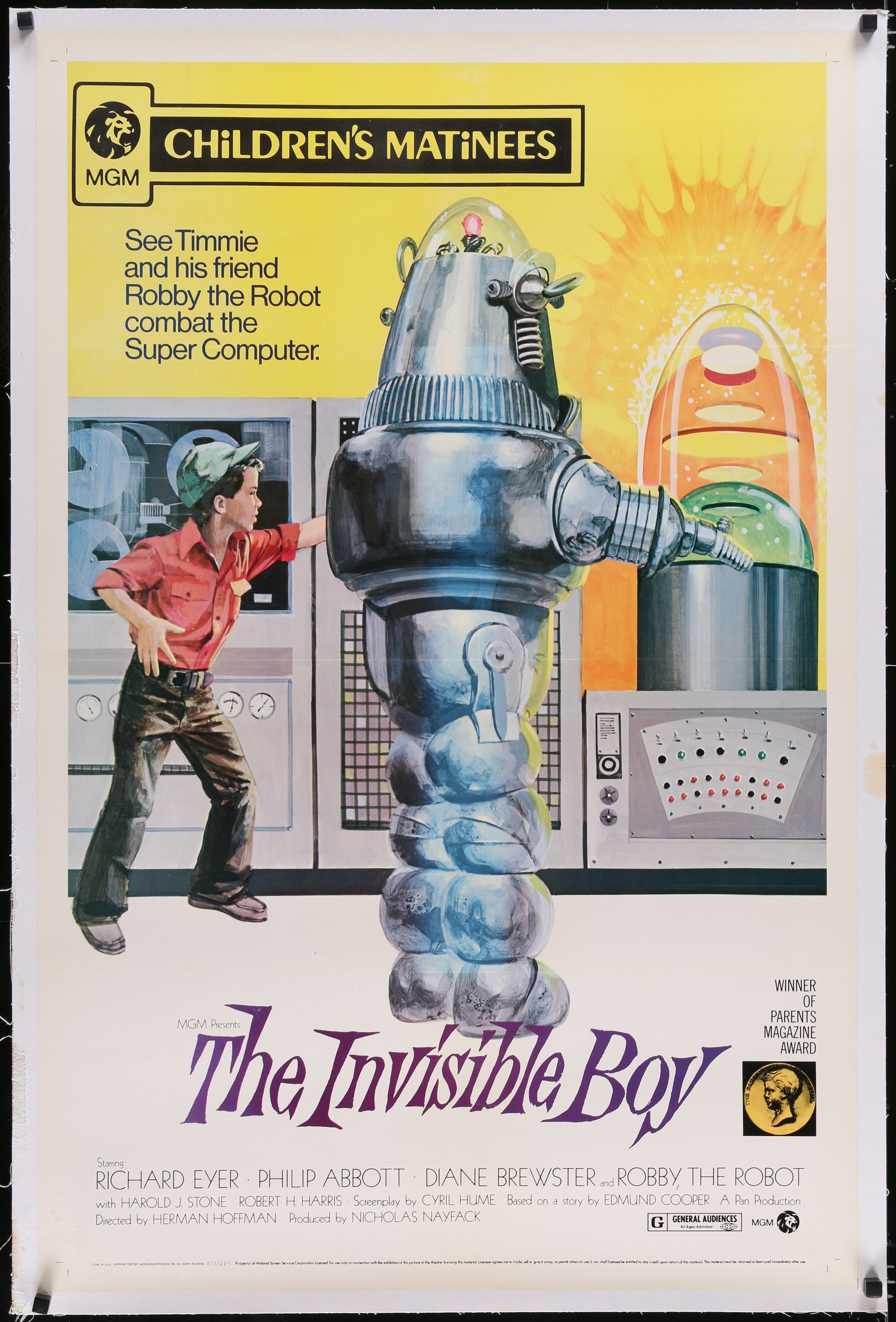 An original movie poster for the film The Invisible Boy