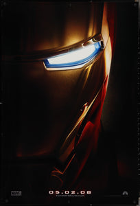 An original one sheet teaser movie poster for the Marvel MCU film Iron Man