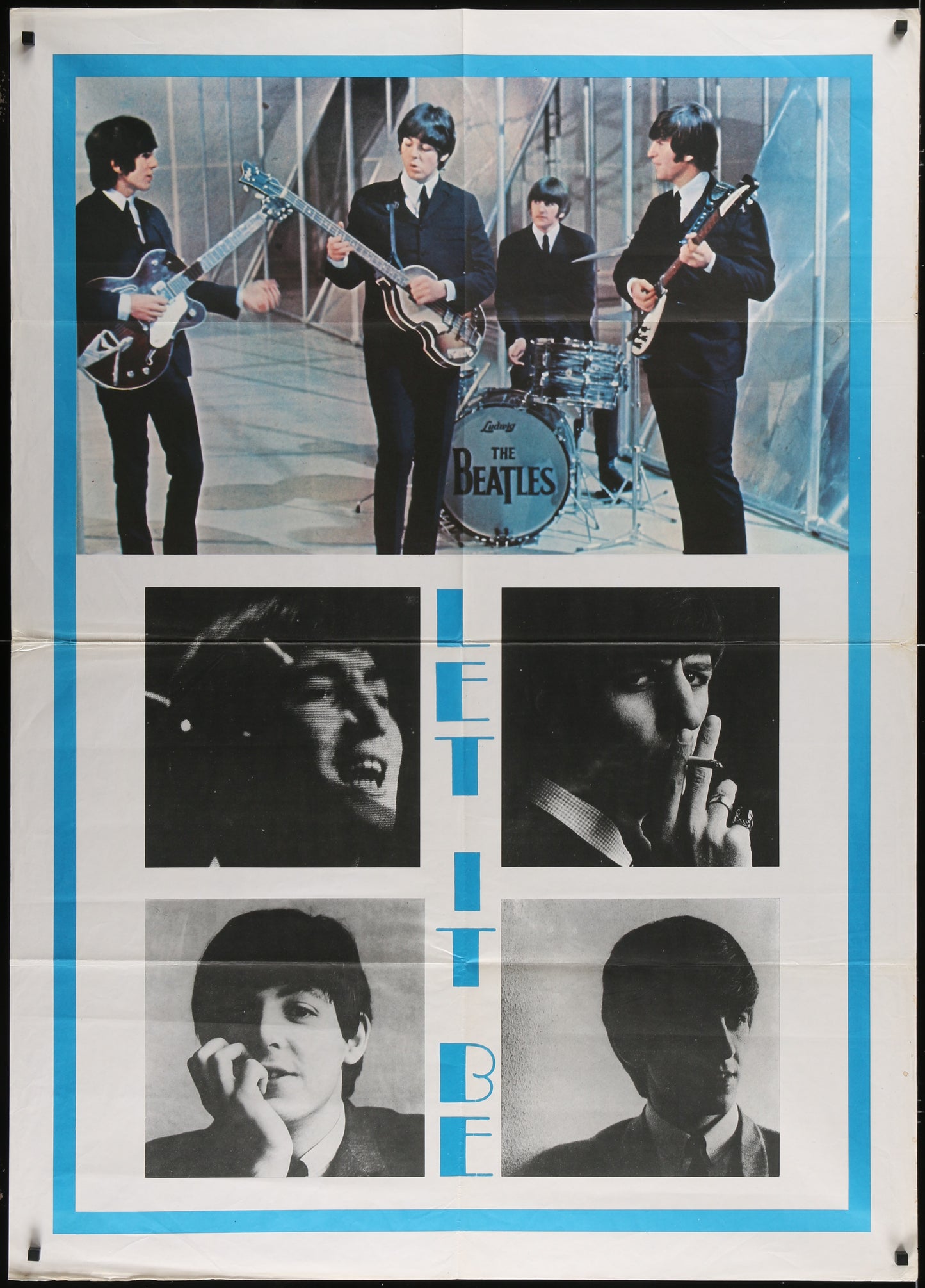 An original Italian movie poster for The Beatles film Let It Be