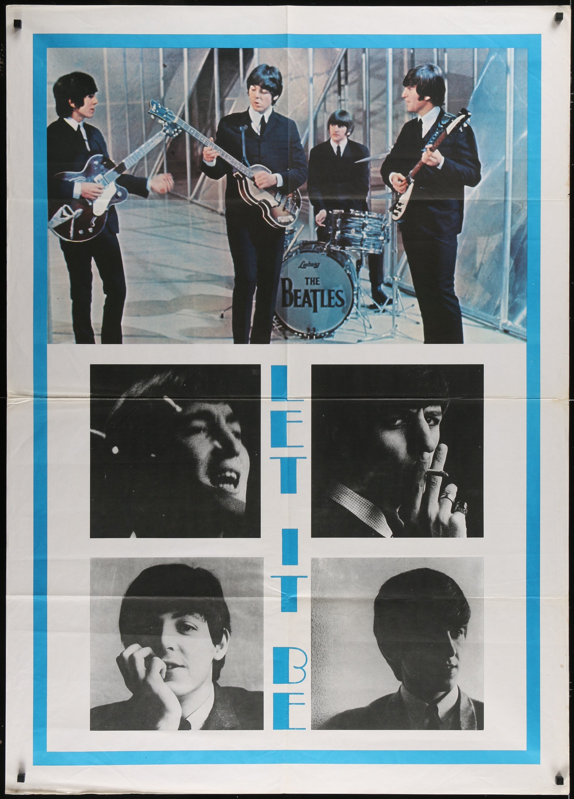 An original Italian movie poster for The Beatles film Let It Be