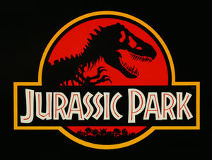 An original double-sided movie poster for the film Jurassic Park