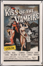 Load image into Gallery viewer, An original movie poster for the Hammer Horror film Kiss of The Vampire