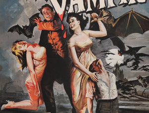 An original movie poster for the Hammer Horror film Kiss of The Vampire