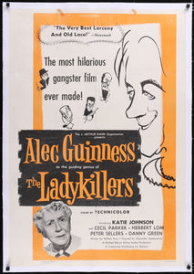 An original movie poster for the British comedy The Ladykillers