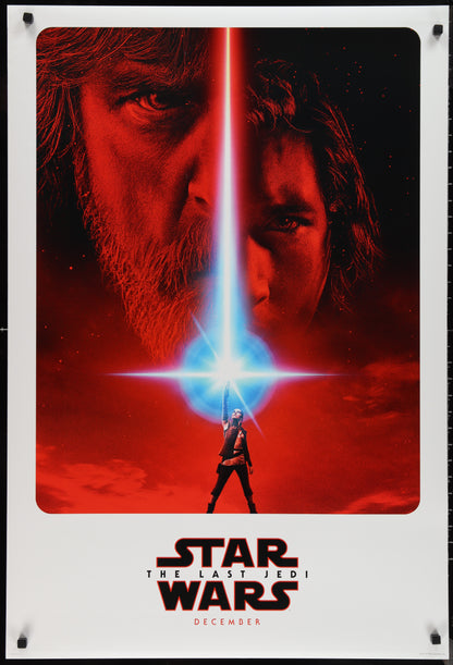 An original one sheet teaser movie poster for Star Wars VIII - The Last Jedi