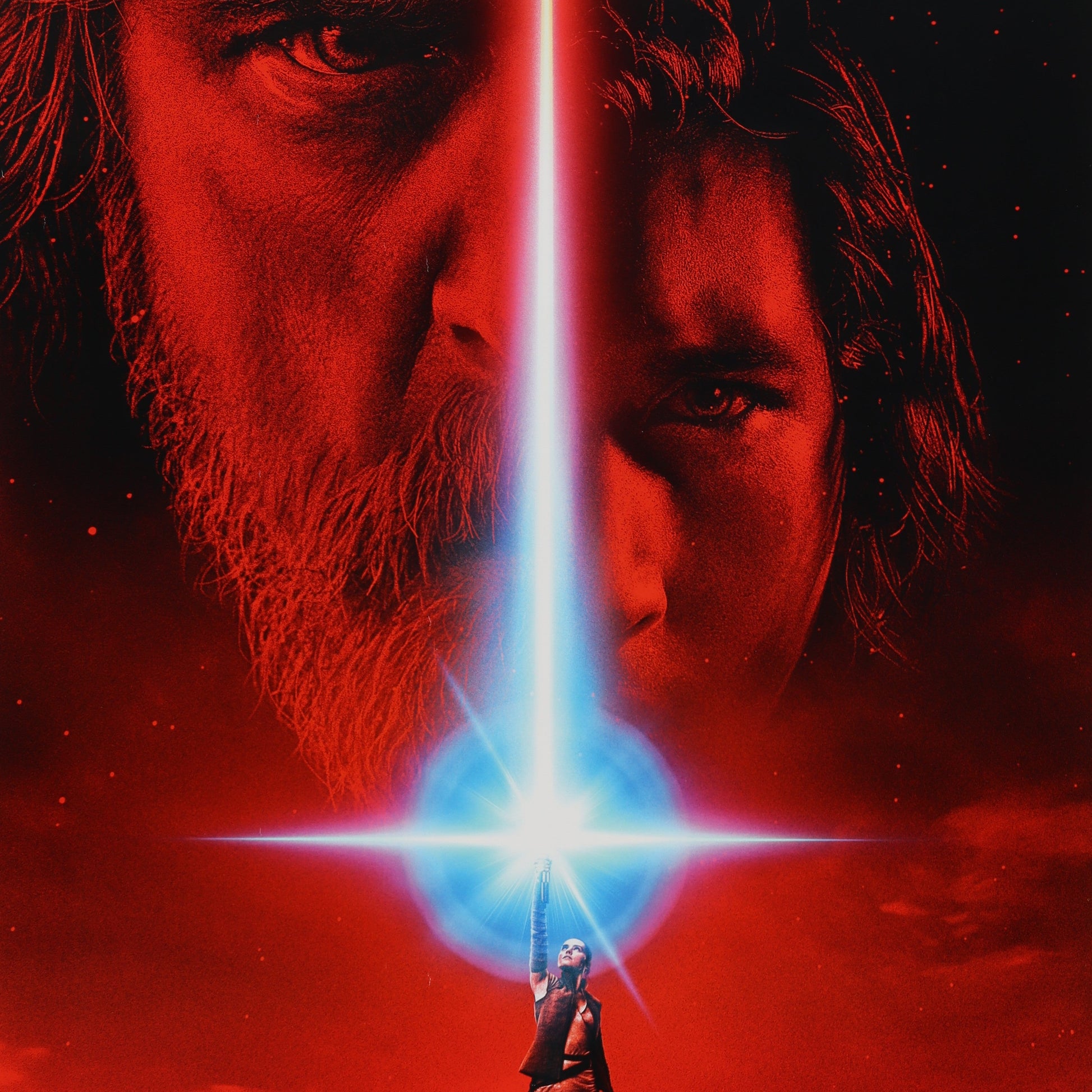 An original one sheet teaser movie poster for Star Wars VIII - The Last Jedi