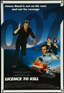 An original movie poster for the James Bond film License / Licence to Kill