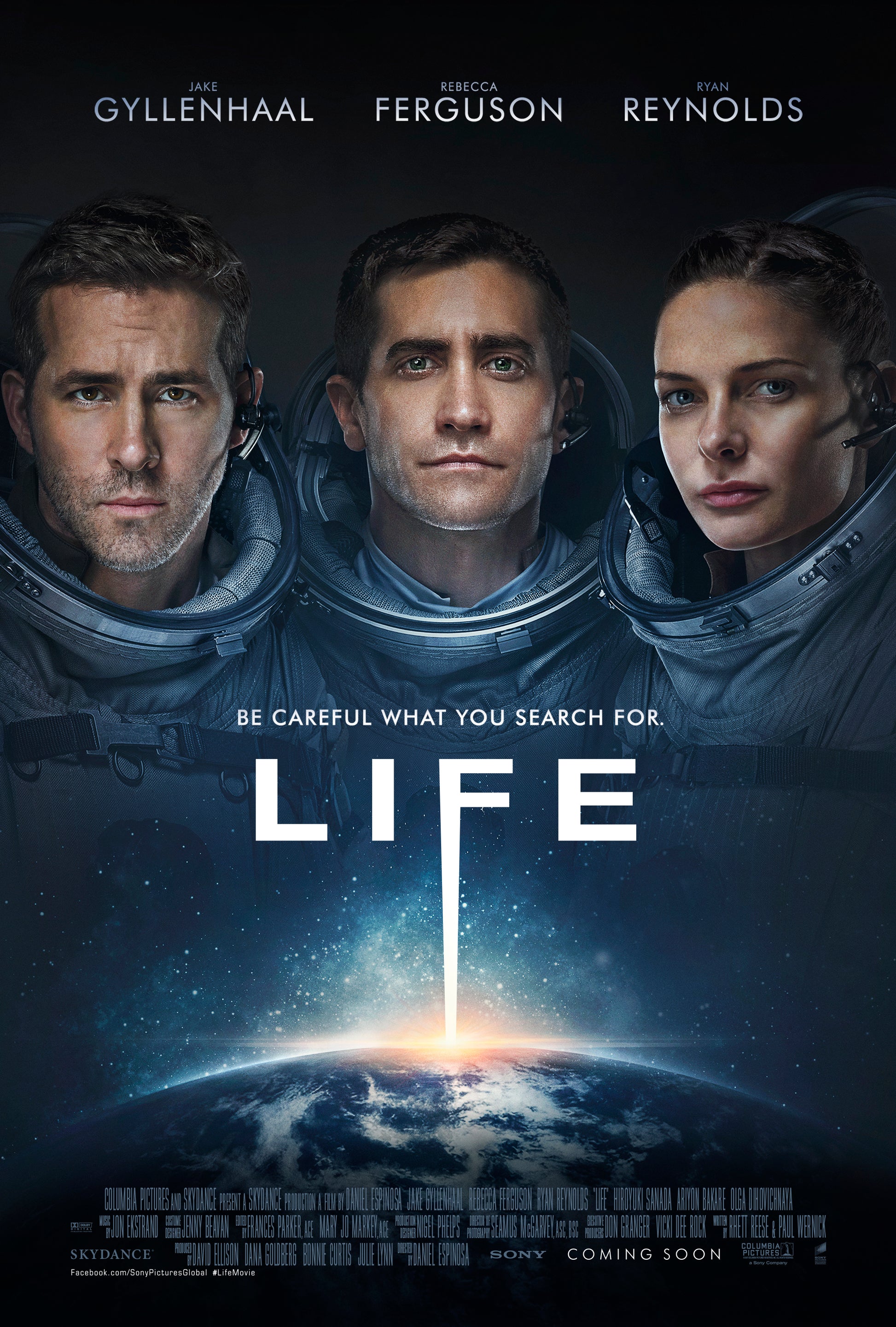 An original movie poster for the 2017 film Life