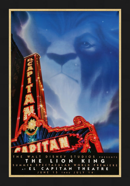 An original movie poster for the Disney film The Lion King