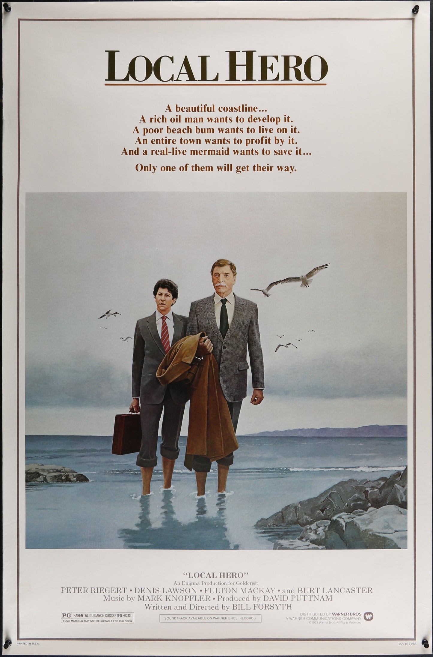 An original movie poster for the film Local Hero