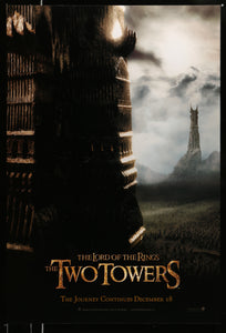 An original teaser movie poster for the film The Lord of the Rings, The Two Towers