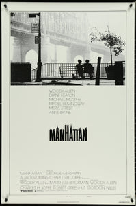 An original movie poster for the Woody Allen film Manhattan