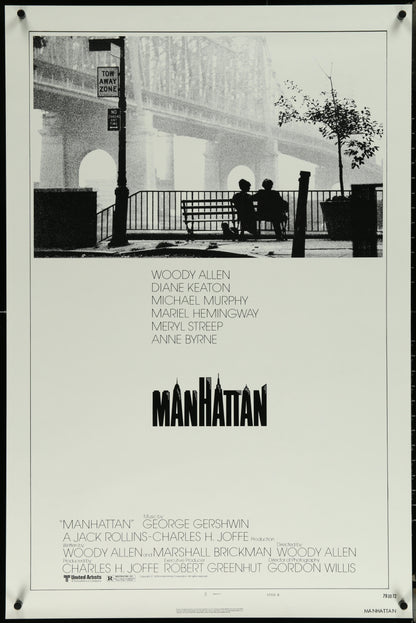An original movie poster for the Woody Allen film Manhattan