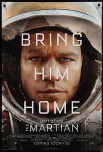 An original movie poster for the Ridley Scott film The Martian