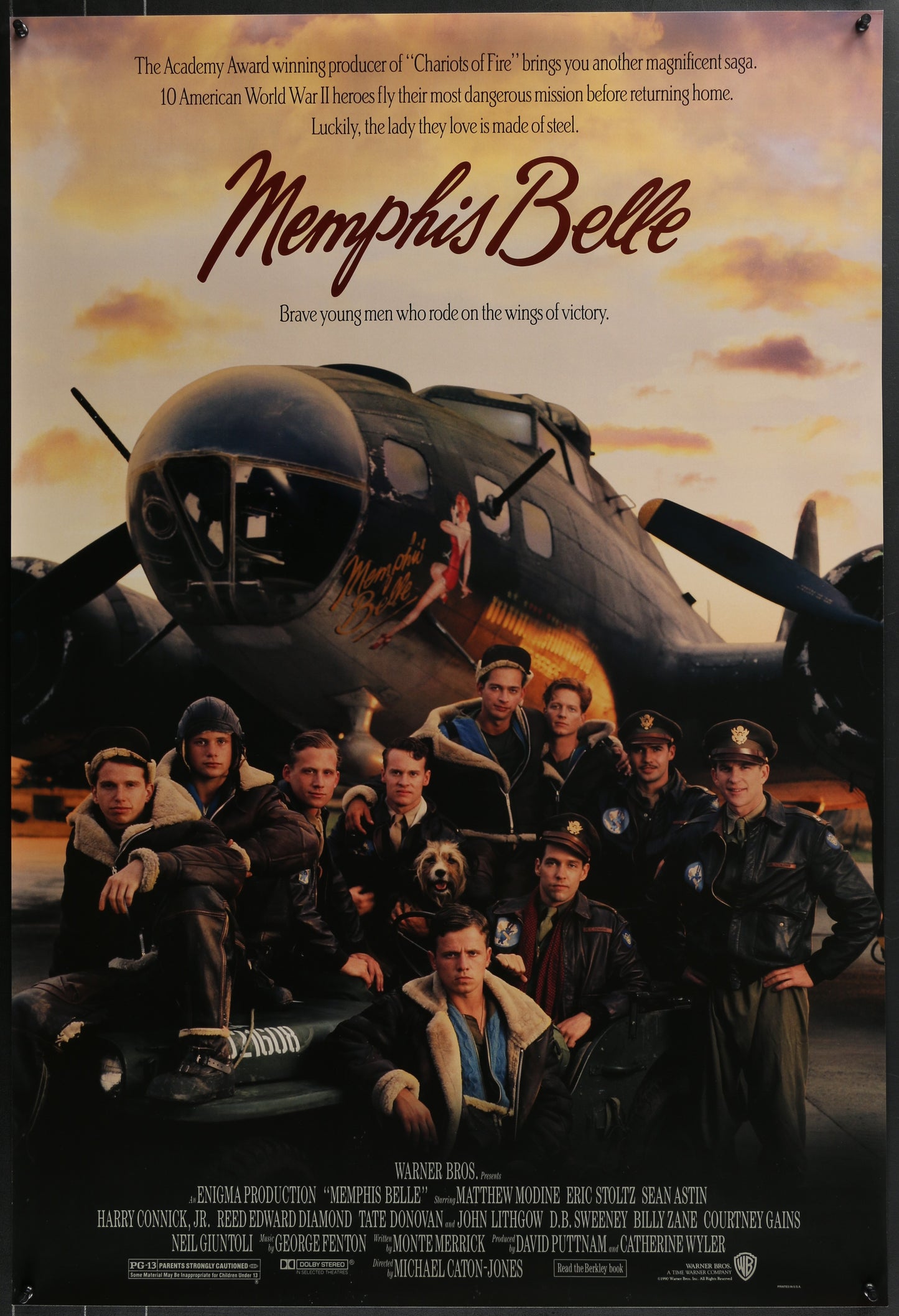 An original movie poster for the film Memphis Belle