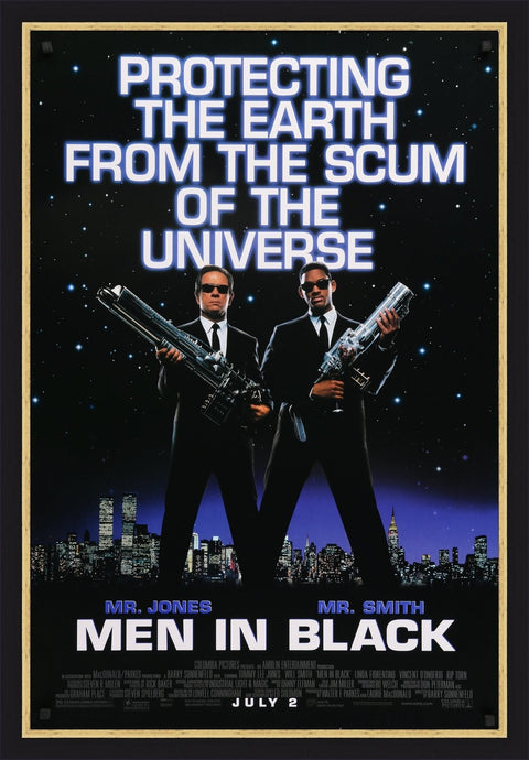 An original movie poster for the 1997 film Men In Black