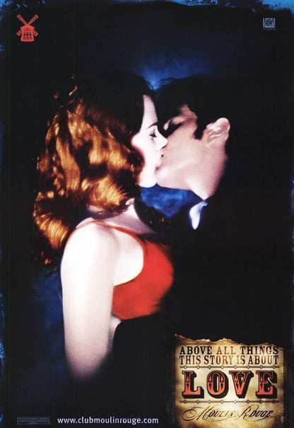 An original movie poster for the film Moulin Rouge!