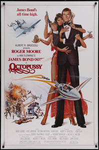 An original movie poster for the James Bond film Octopussy