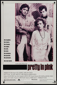 An original movie poster for the 1986 film Pretty In Pink