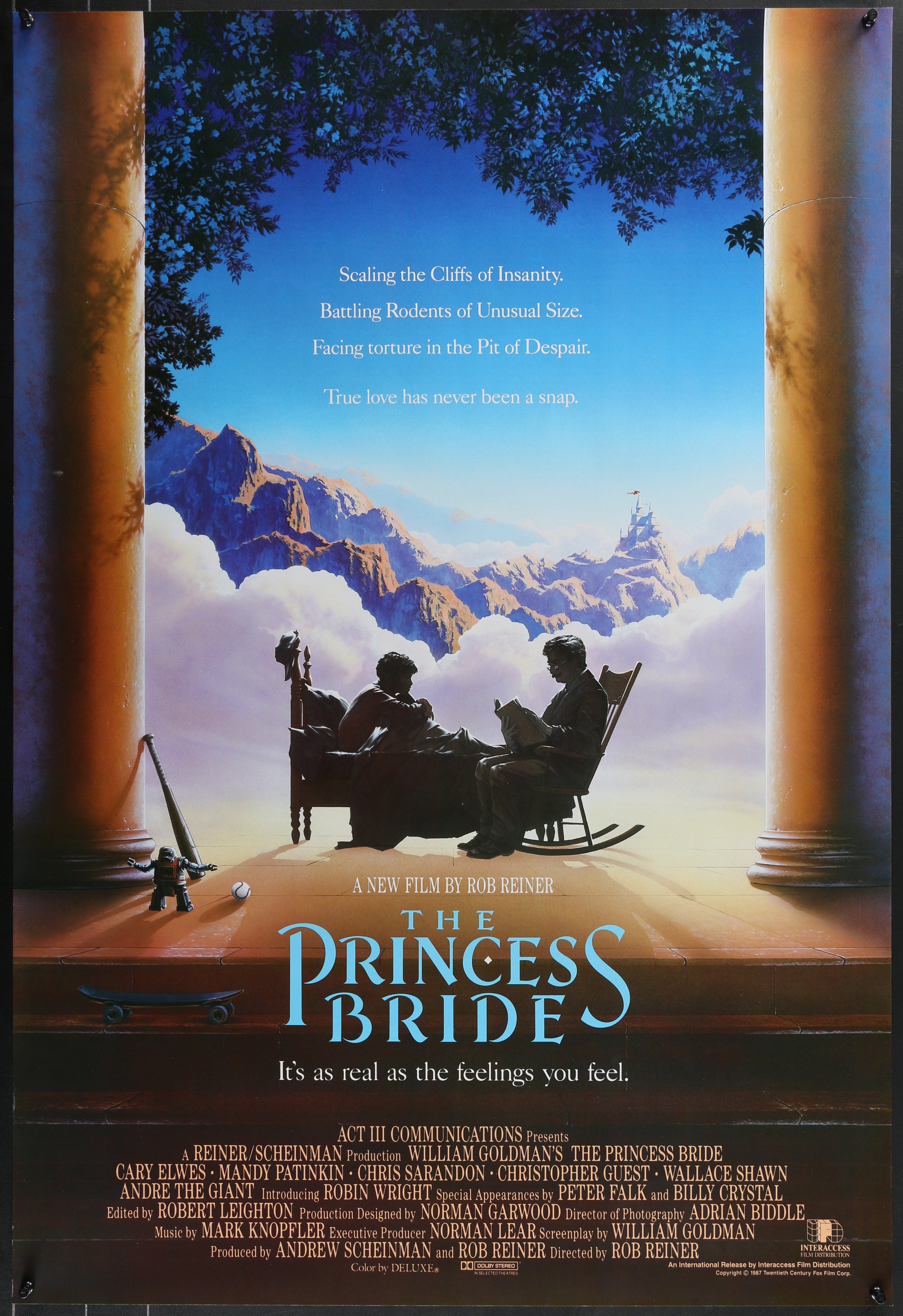 An original movie poster for the film The Princess Bride