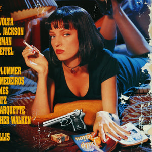 An original movie poster for the film Pulp Fiction