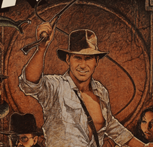 Load image into Gallery viewer, An original movie poster for the film Raiders of the Lost Ark with art by Richard Amsel