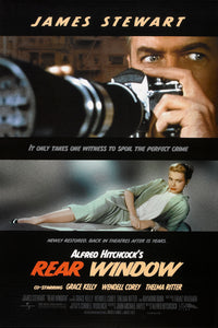 An original movie poster for the Alfred Hitchcock film Rear Window
