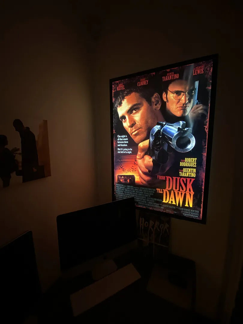 Customer photo of a movie poster displayed in an Art of the Movies Light Box