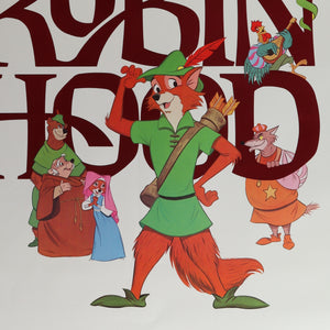 An original movie poster for the Walt Disney film Robin Hood