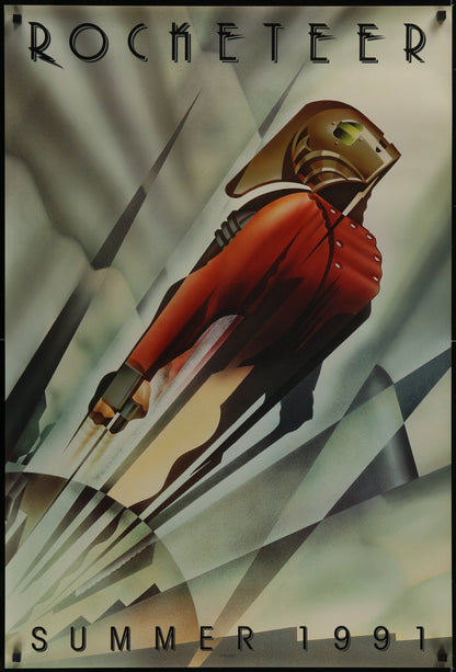 An original movie poster for the Disney film The Rocketeer