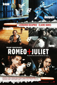 An original movie poster for the film Romeo and Juliet