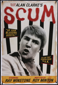 An original movie poster for the Alan Clarke film Scum