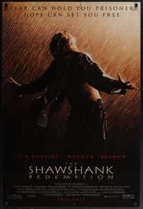 An original movie poster for the film The Shawshank Redemption
