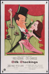 An original movie poster for the Fred Astaire film Silk Stockings