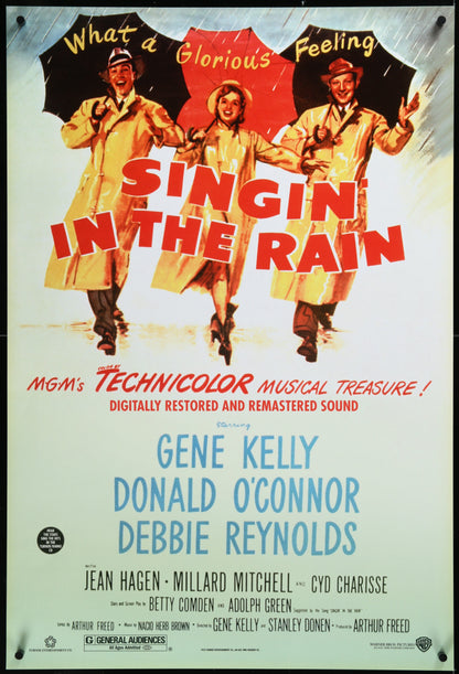 An original movie poster for the film Singing / Singin In The Rain