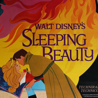 An original movie poster for the Walt Disney classic Sleeping Beauty