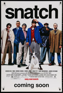 An original movie poster for the Guy Ritchie film Snatch