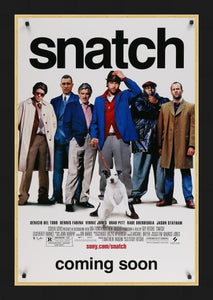 An original movie poster for the Guy Ritchie film Snatch