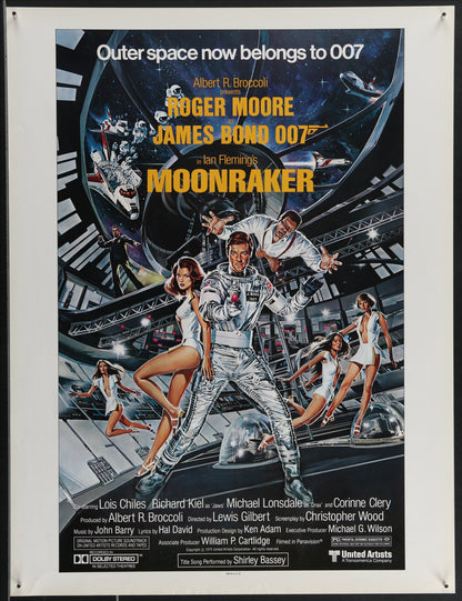 An original movie poster for the James Bond film Moonraker