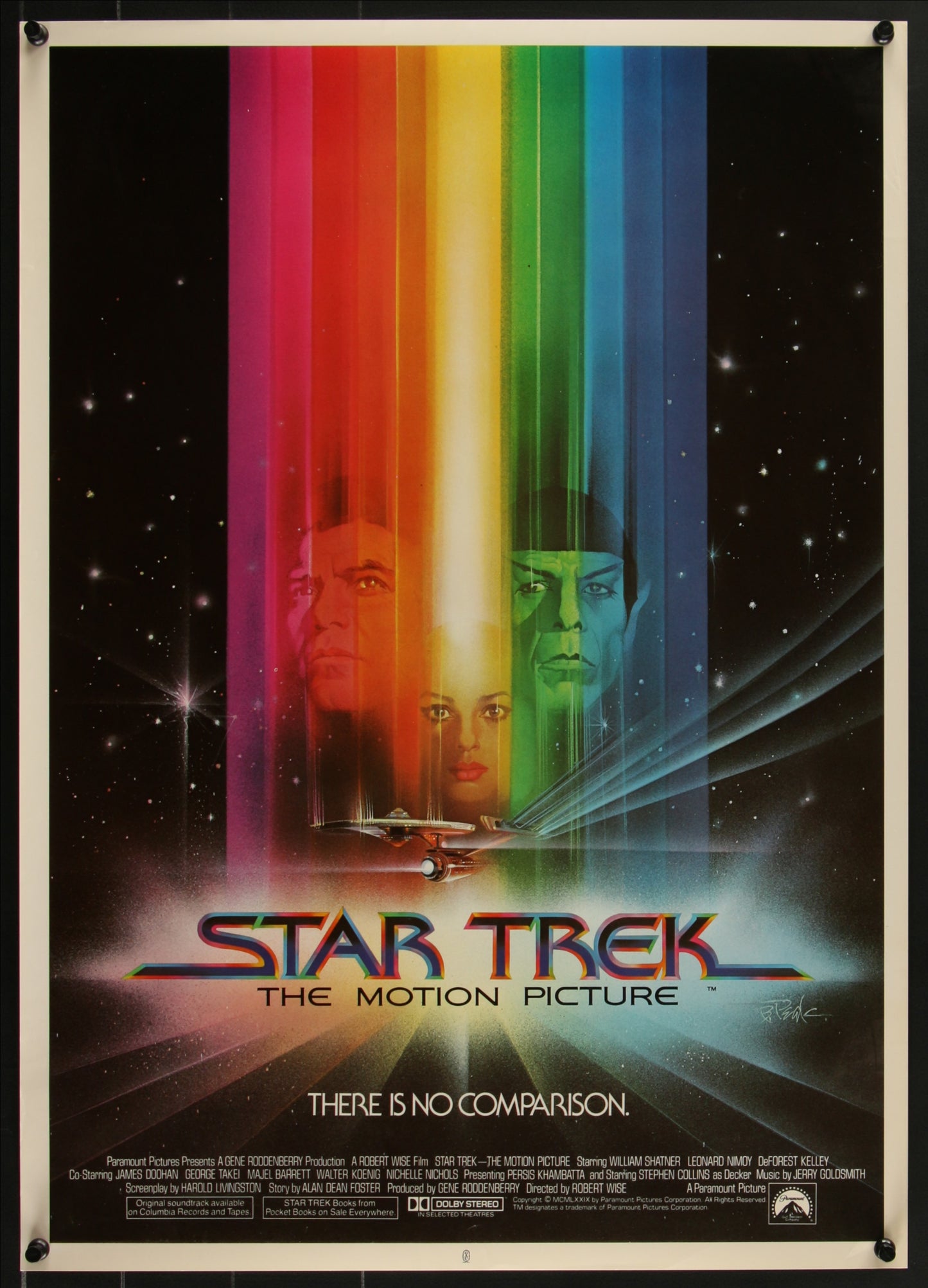 An original movie poster by Bob Peak for the film Star Trek The Motion Picture