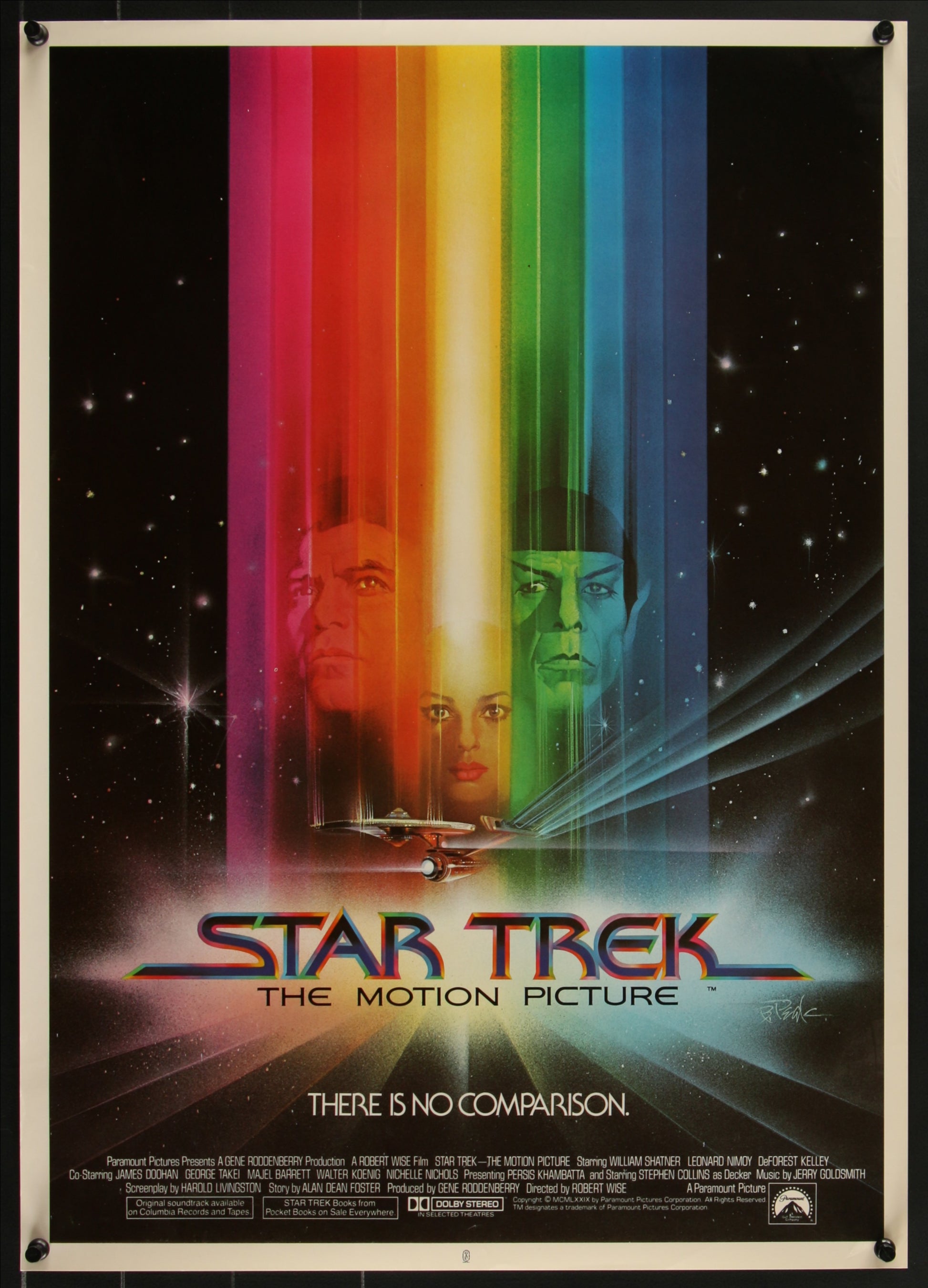 An original movie poster by Bob Peak for the film Star Trek The Motion Picture