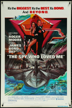 Load image into Gallery viewer, An original movie poster for the James Bond film The Spy Who Loved Me