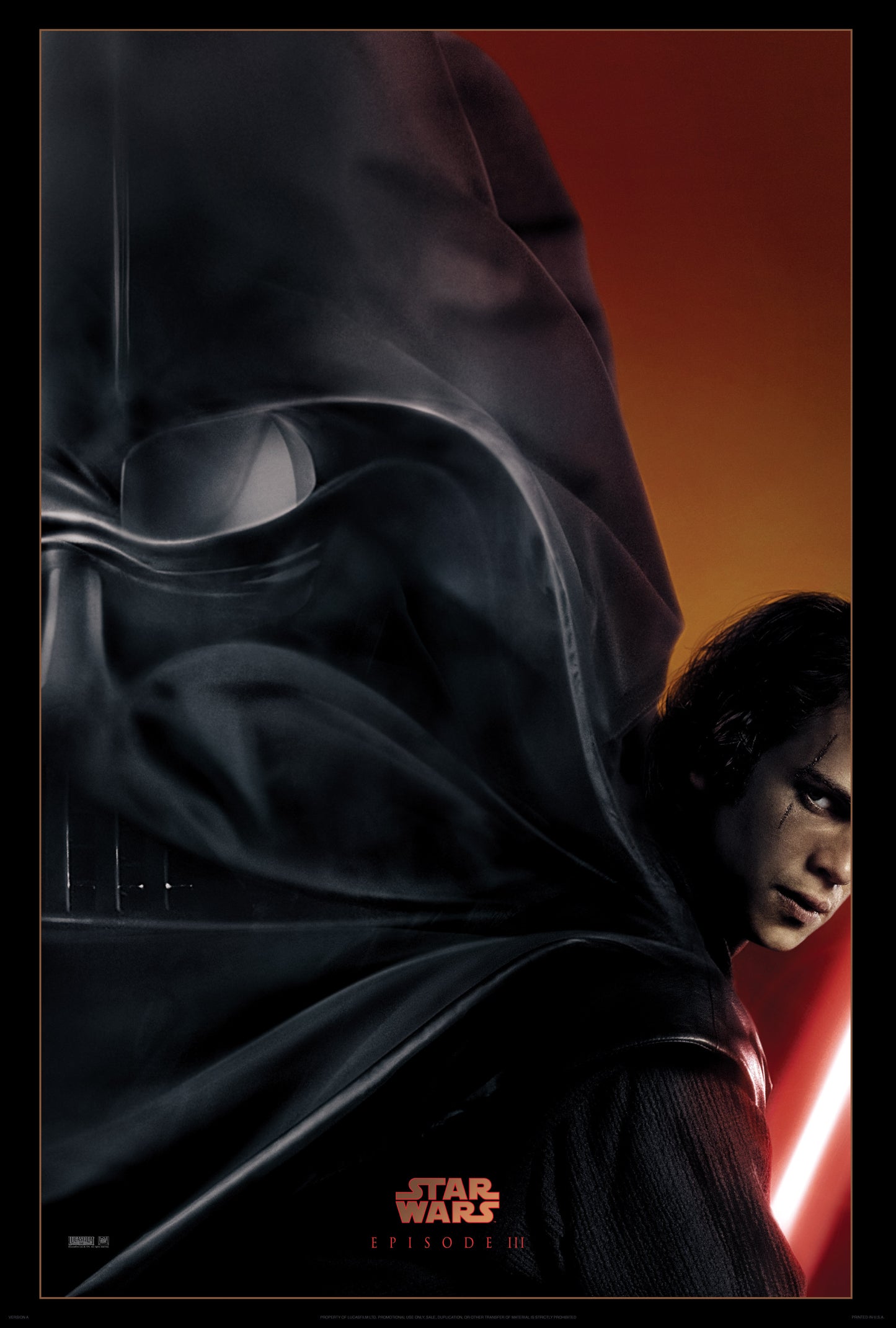 An original movie poster for the film Star Wars: Episode III - Revenge of the Sith